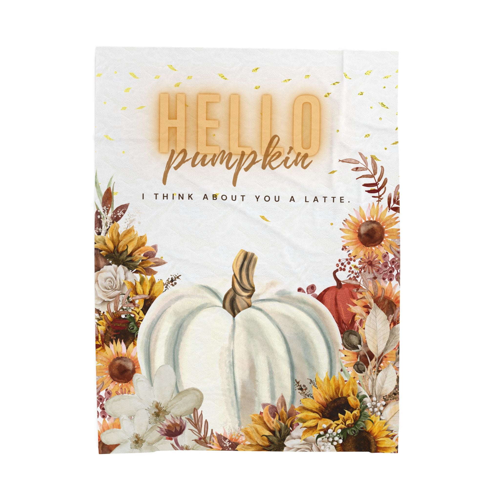 Cozy Fall Velveteen Plush Blanket, Perfect Gift for Autumn, Home Decor, Pumpkin Lovers, Seasonal Decor, Warm and Snuggly Throw