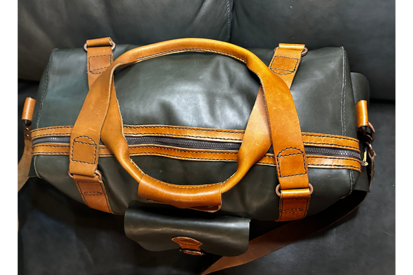AppalachianJoes Week-Ender Duffel - Large Unisex Tri-Colored Leather Travel Bag