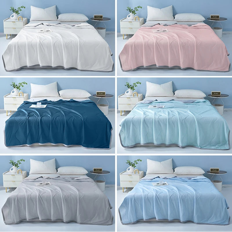 Appalachian Cool-Air Quilt with Double Side Cold & Cooling Fabric Technology- Summer Ice Silk Breathable Blanket