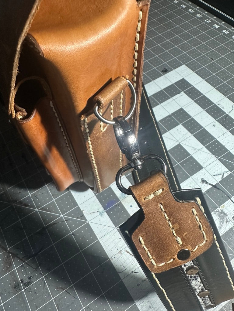 Gearhead Leather Media Case - Multi-Colored Utility Leather Messenger Bag