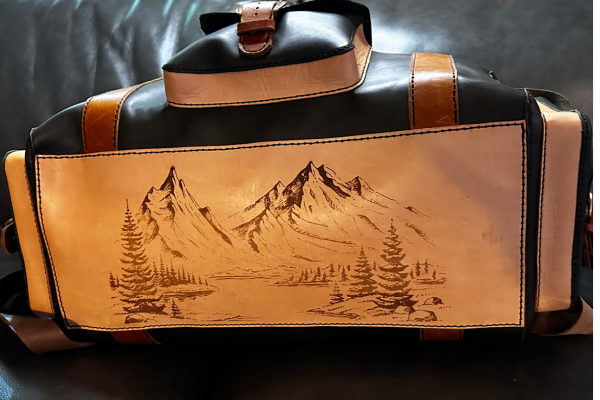 AppalachianJoes Week-Ender Duffel - Large Unisex Tri-Colored Leather Travel Bag