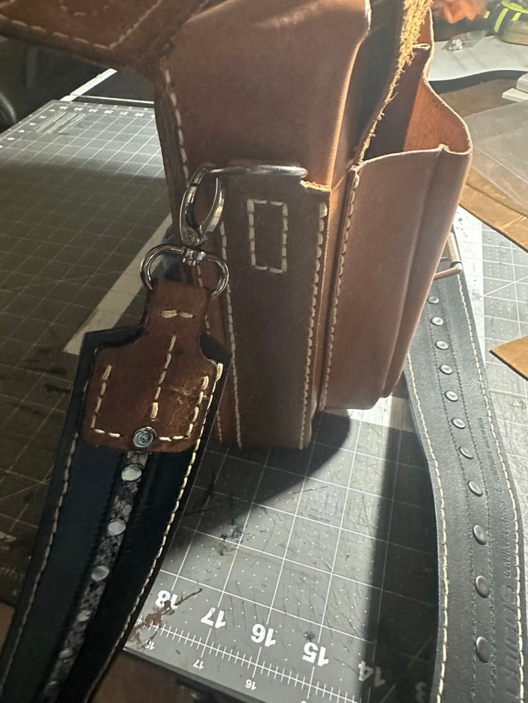 Gearhead Leather Media Case - Multi-Colored Utility Leather Messenger Bag