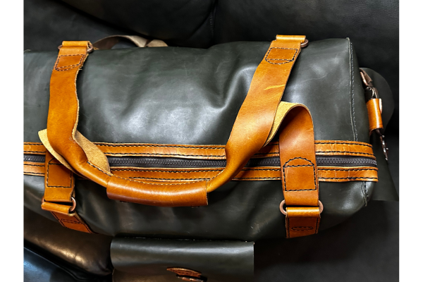 AppalachianJoes Week-Ender Duffel - Large Unisex Tri-Colored Leather Travel Bag