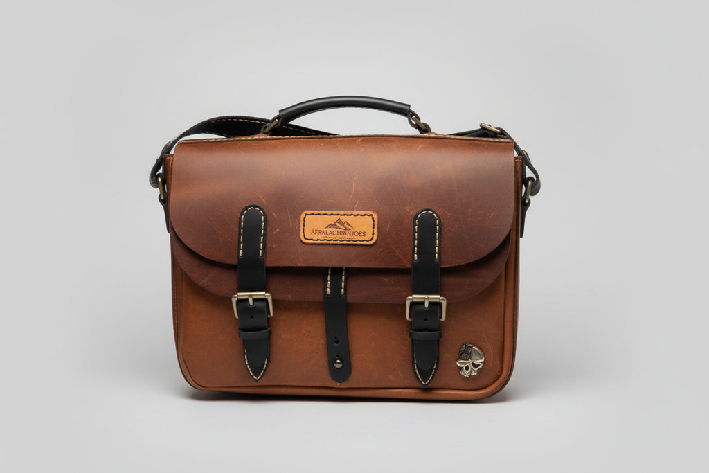 Gearhead Leather Media Case - Multi-Colored Utility Leather Messenger Bag