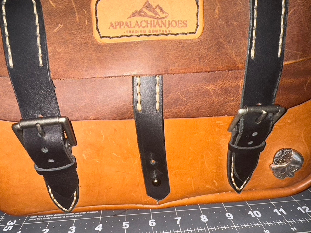 Gearhead Leather Media Case - Multi-Colored Utility Leather Messenger Bag