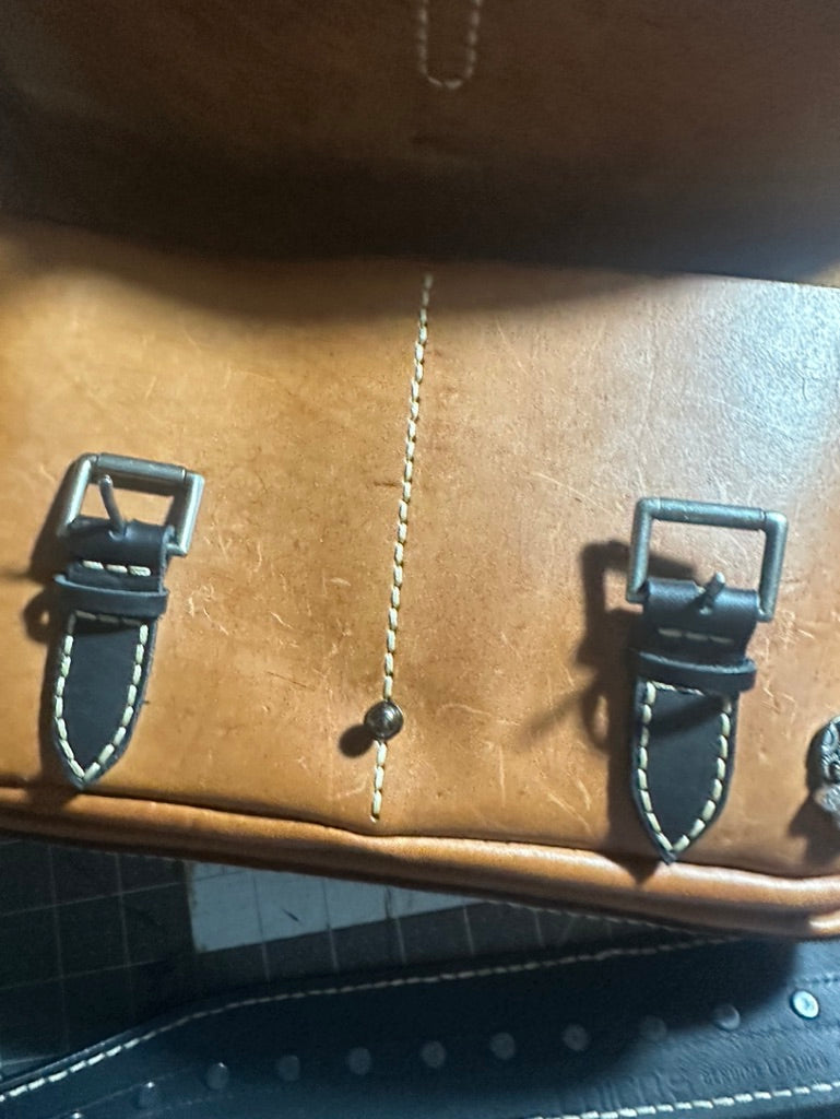 Gearhead Leather Media Case - Multi-Colored Utility Leather Messenger Bag