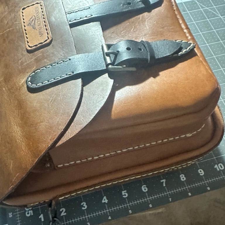 Gearhead Leather Media Case - Multi-Colored Utility Leather Messenger Bag