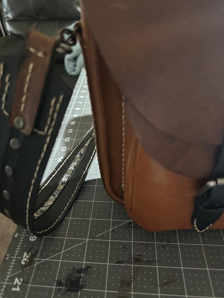 Gearhead Leather Media Case - Multi-Colored Utility Leather Messenger Bag