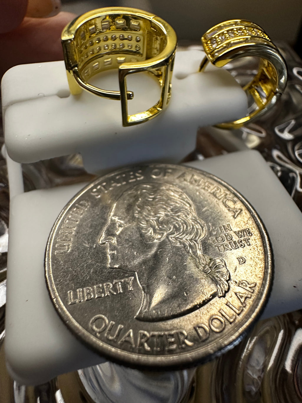 14kt Gold Vermeil Triple Huggie Hoop Earrings - 1.50ctw Lab-Grown Diamonds