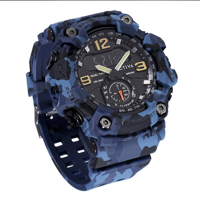 Activa x Invicta BlackOps Digital Men's Watch- Blue Camo