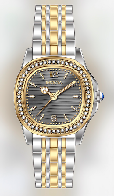 Invicta Wildflower Ember Women's Watch | Model 69384 | Gold & Steel | Black Mother-of-Pearl