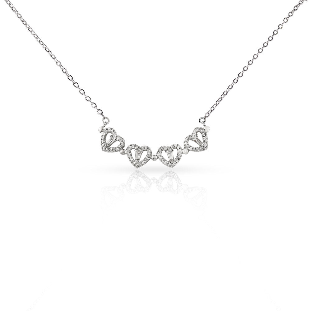 Magnetic Four Hearts Necklace