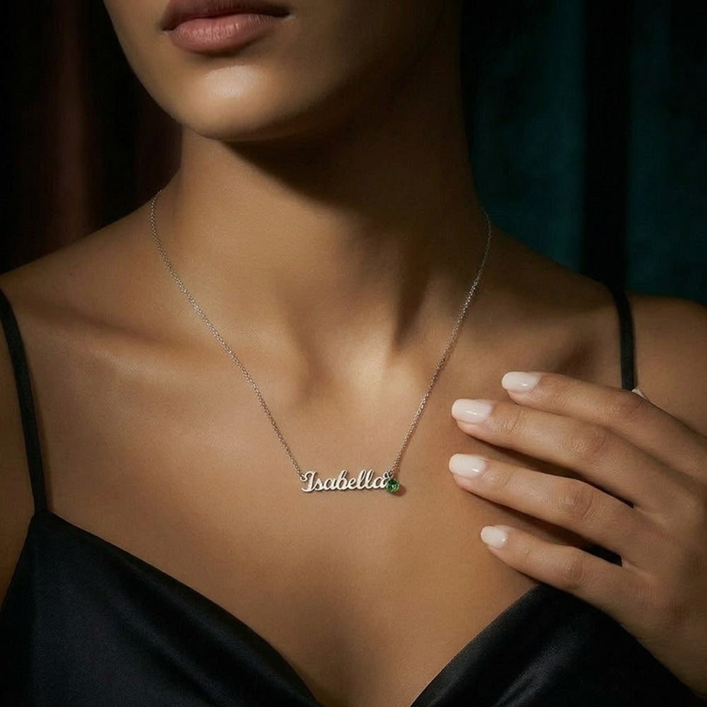 Personalize this Name Necklace with Birthstone - BEAUTIFUL!