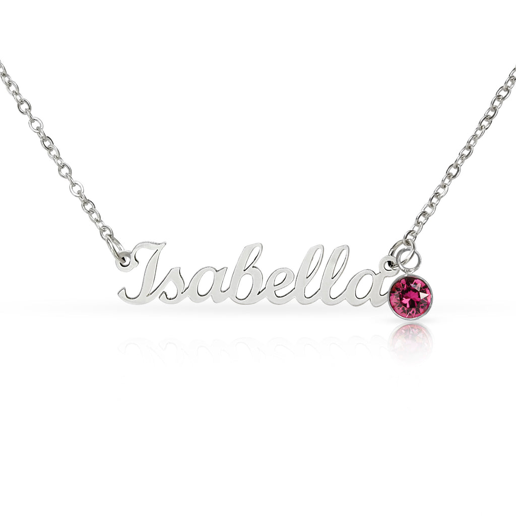 Personalize this Name Necklace with Birthstone - BEAUTIFUL!