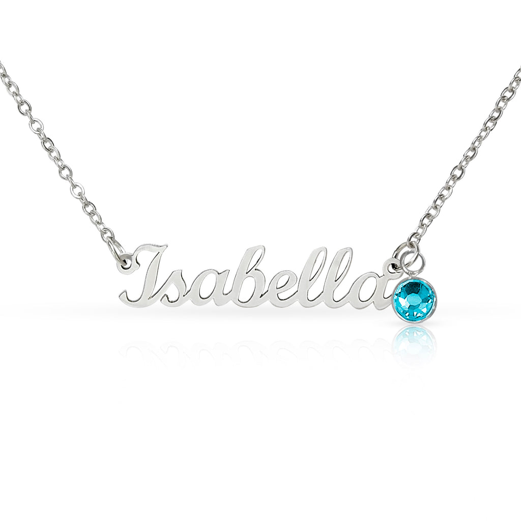 Personalize this Name Necklace with Birthstone - BEAUTIFUL!