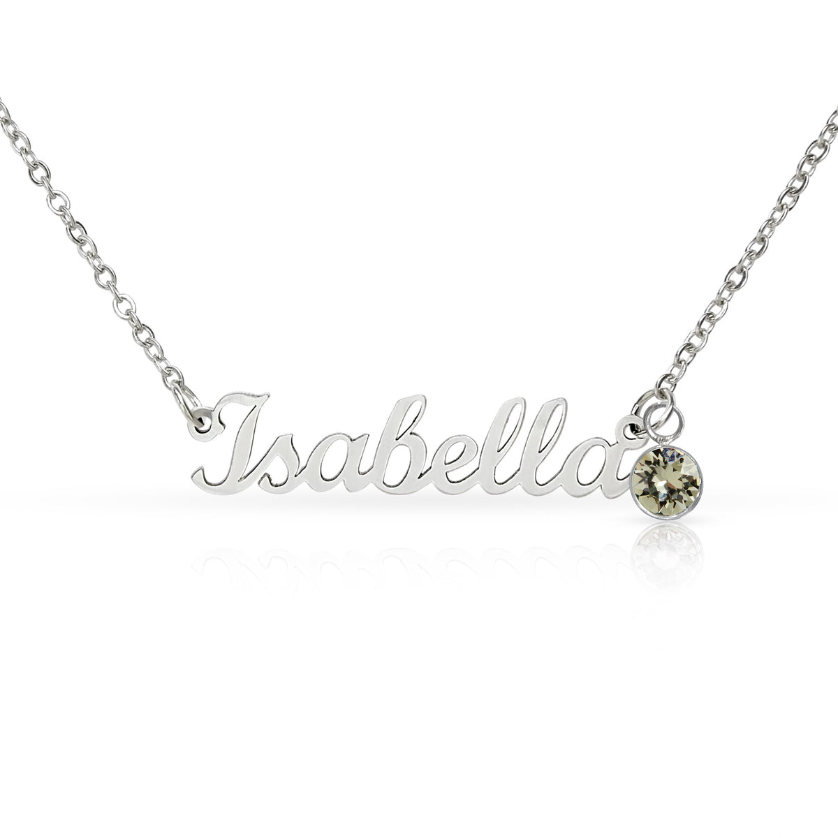 Personalize this Name Necklace with Birthstone - BEAUTIFUL!
