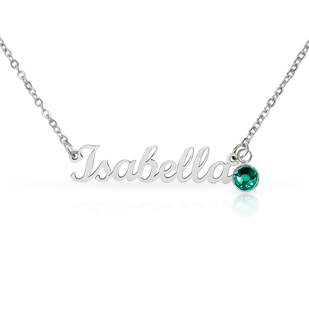 Personalize this Name Necklace with Birthstone - BEAUTIFUL!