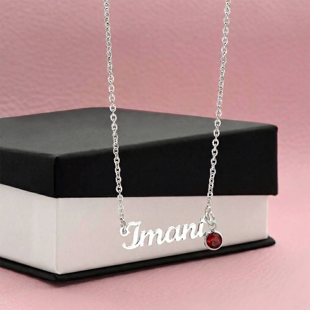 Personalize this Name Necklace with Birthstone - BEAUTIFUL!