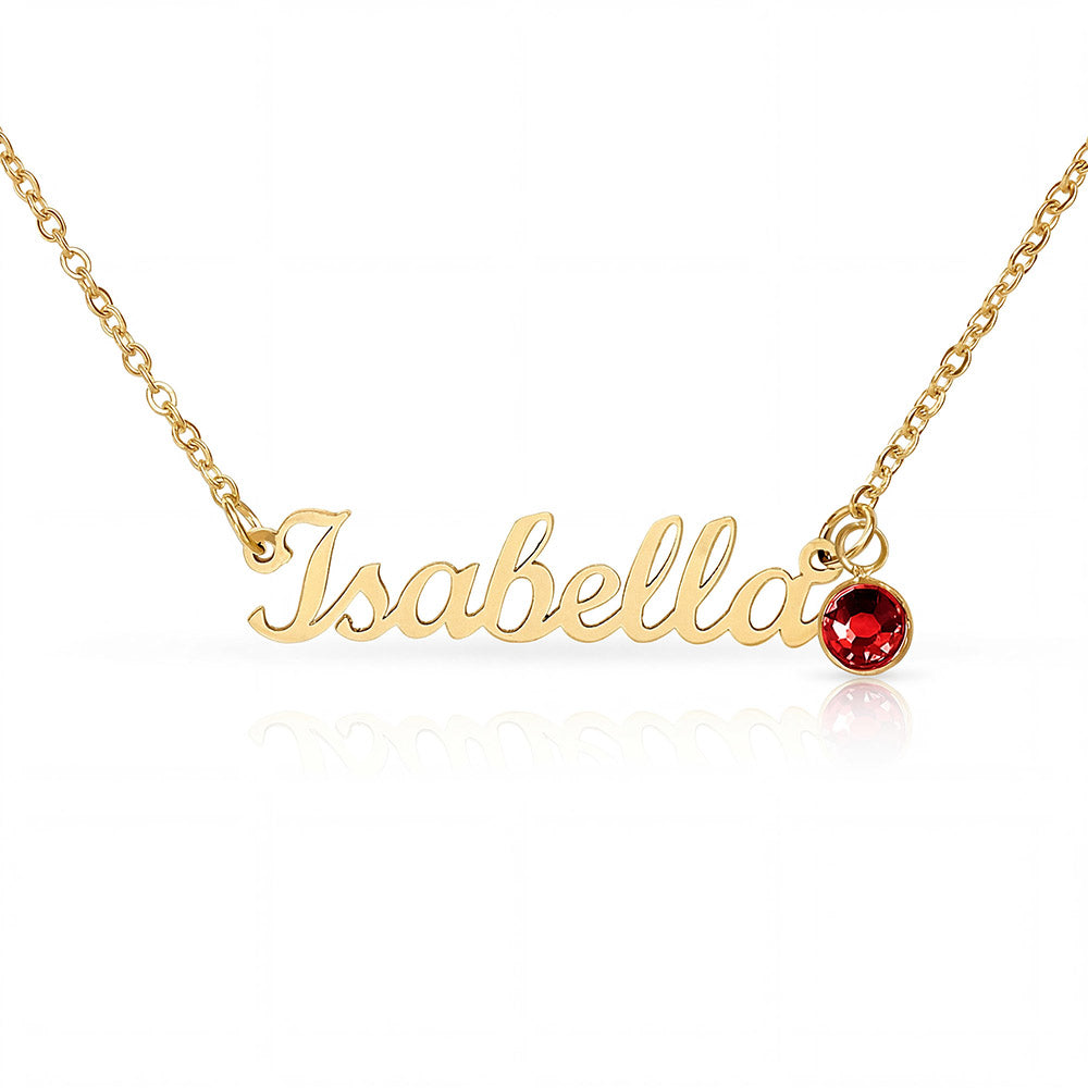 Personalize this Name Necklace with Birthstone - BEAUTIFUL!