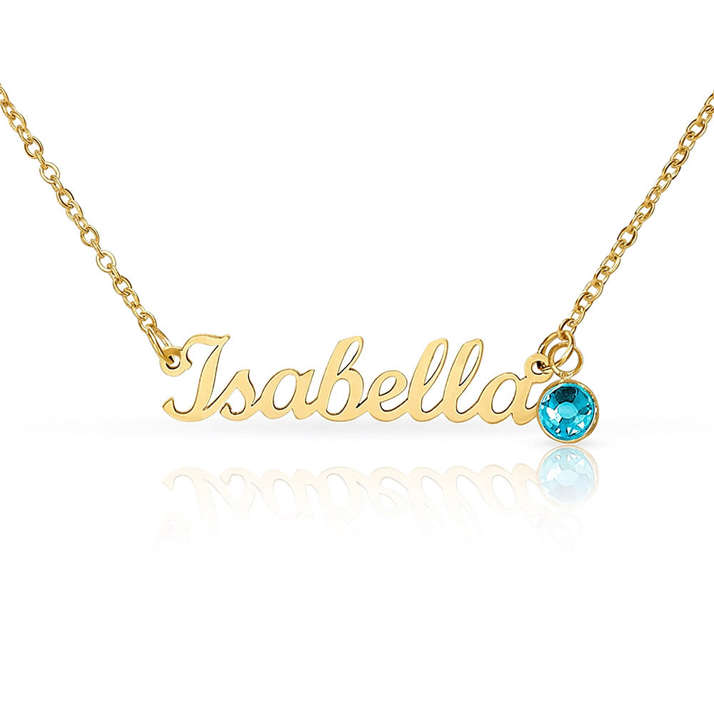 Personalize this Name Necklace with Birthstone - BEAUTIFUL!