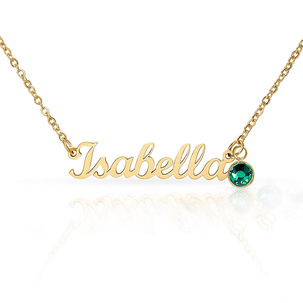 Personalize this Name Necklace with Birthstone - BEAUTIFUL!