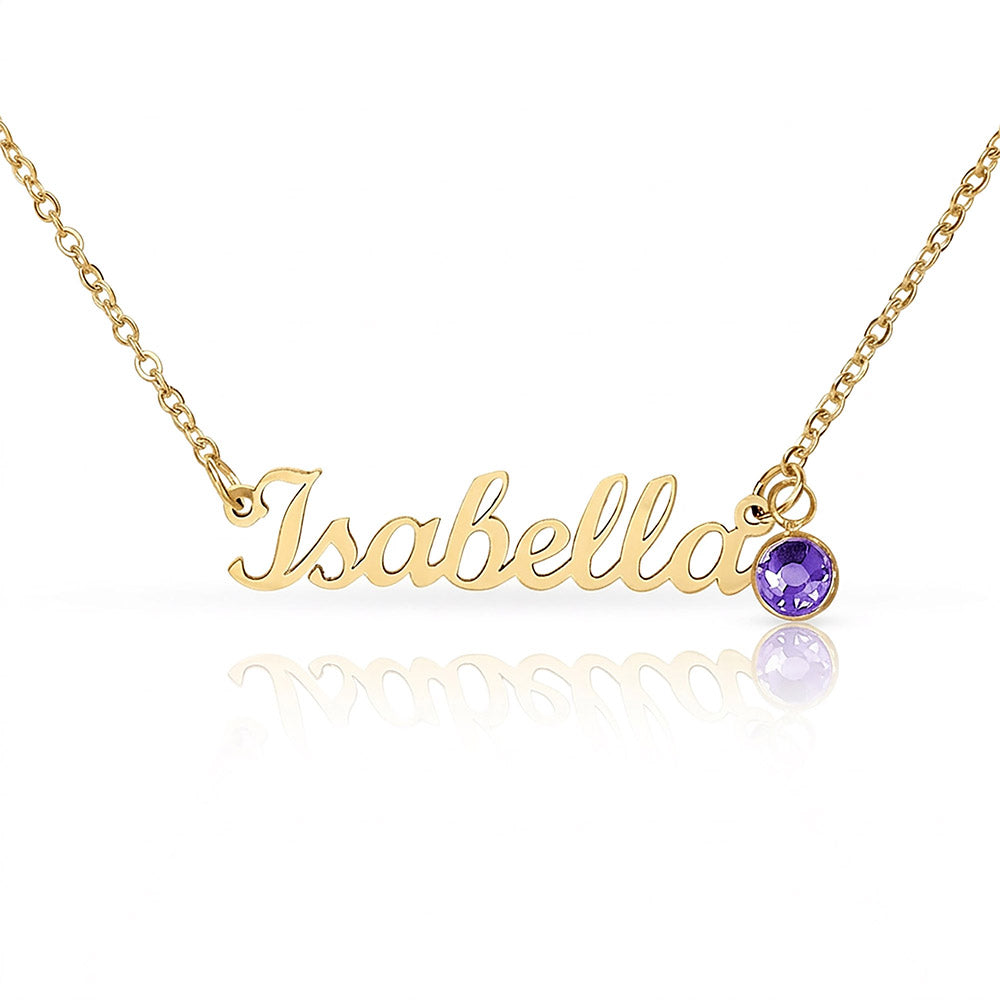 Personalize this Name Necklace with Birthstone - BEAUTIFUL!