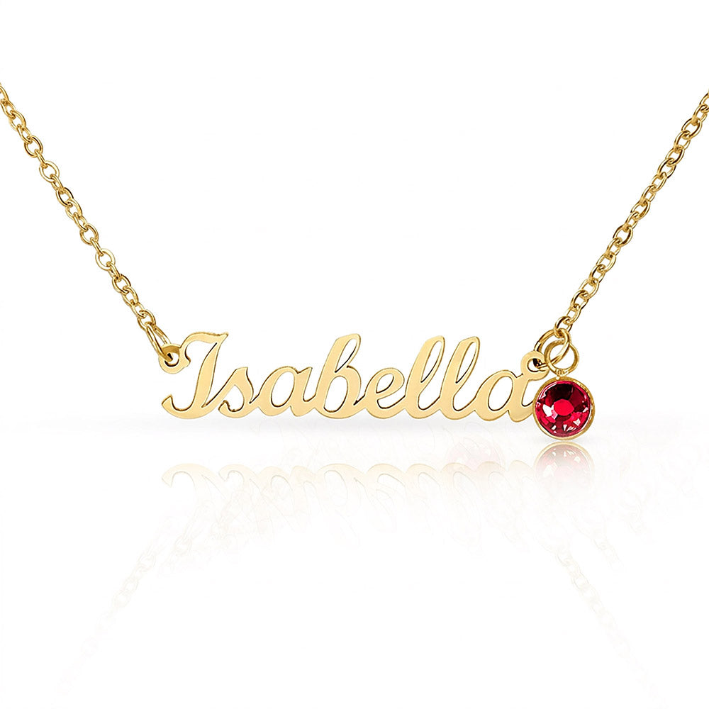 Personalize this Name Necklace with Birthstone - BEAUTIFUL!