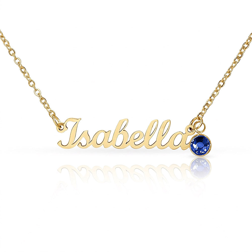 Personalize this Name Necklace with Birthstone - BEAUTIFUL!
