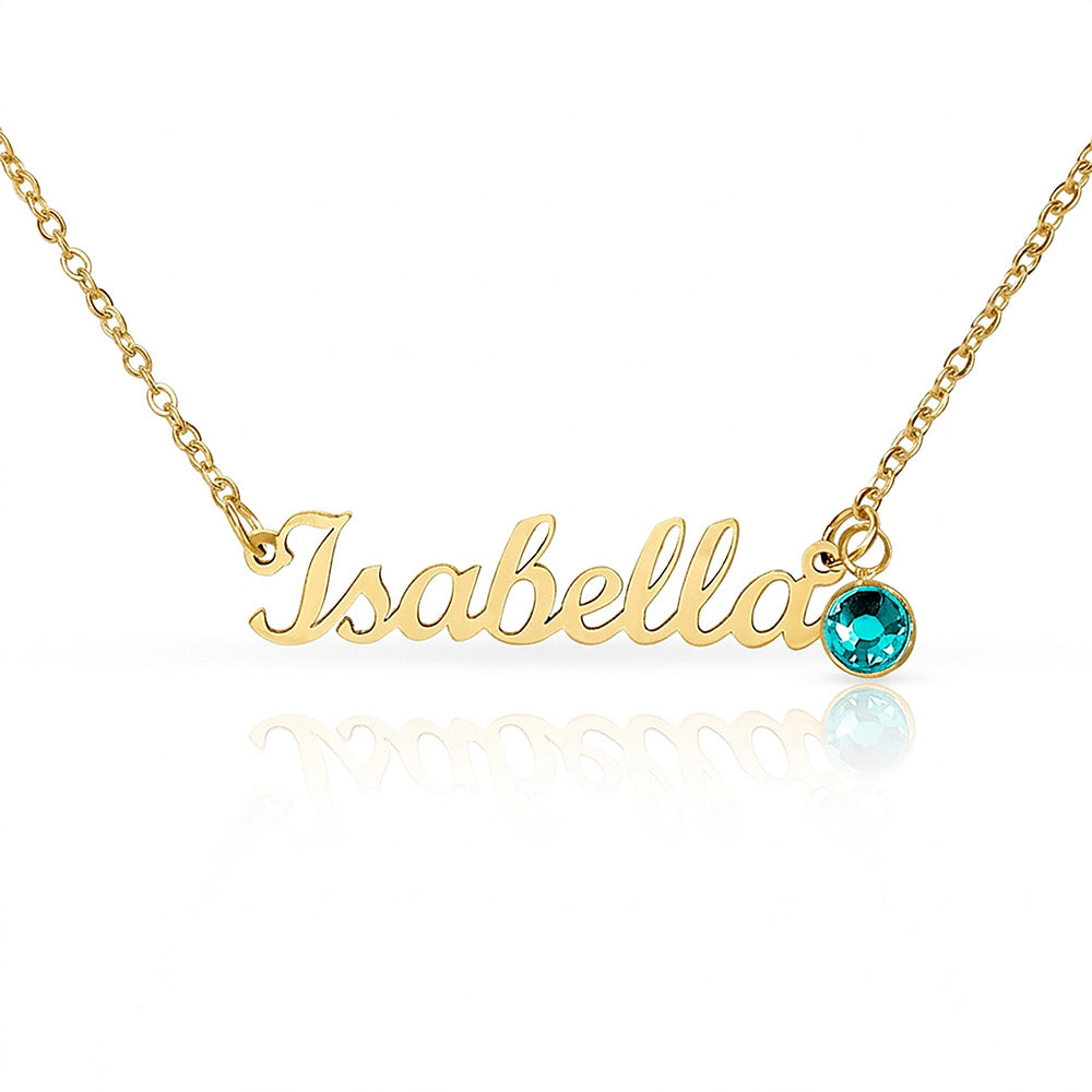 Personalize this Name Necklace with Birthstone - BEAUTIFUL!