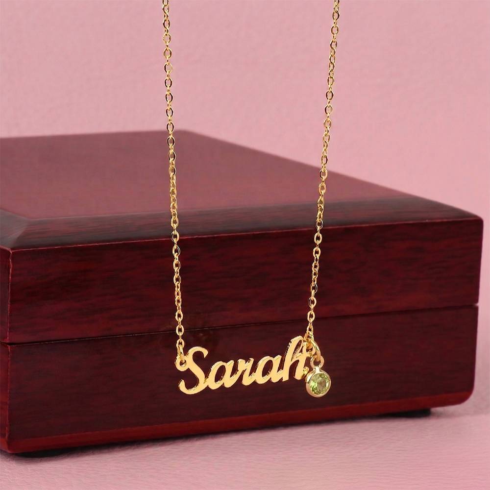Personalize this Name Necklace with Birthstone - BEAUTIFUL!