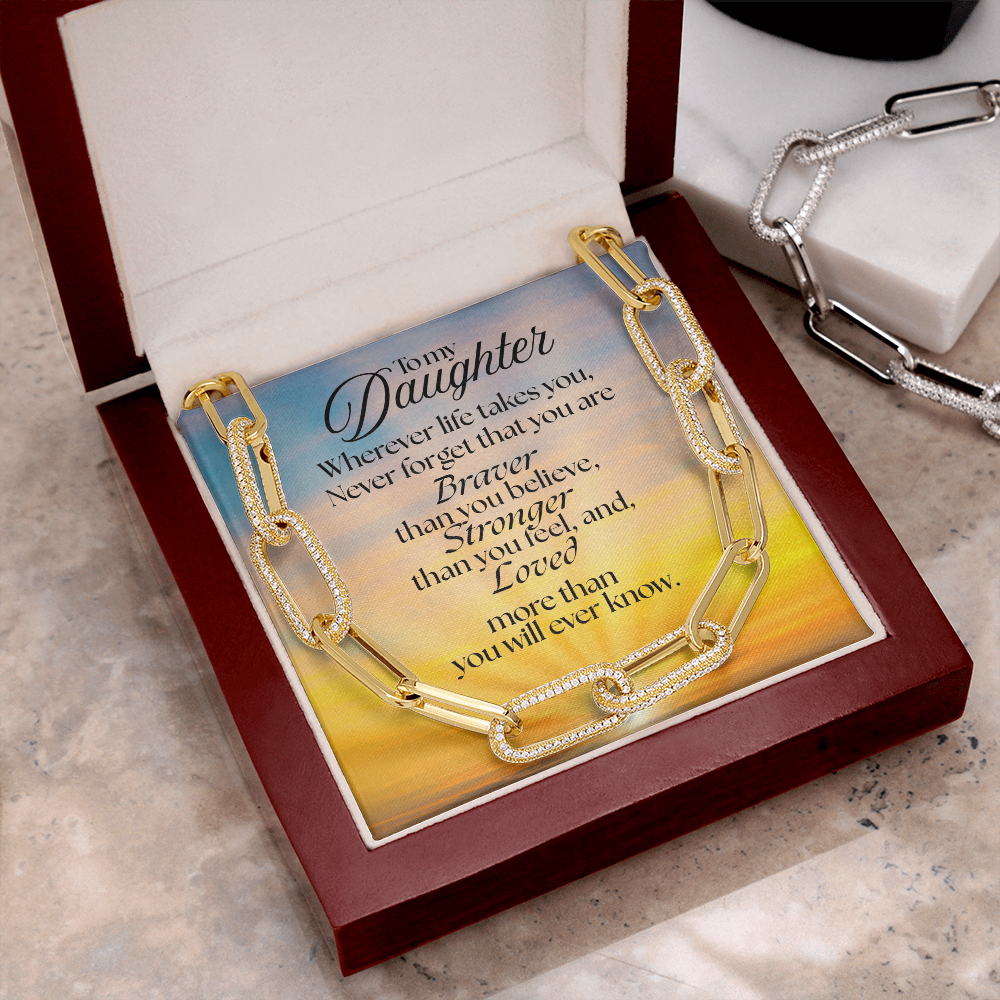 To My Daughter - Heartfelt Keepsake Paperclip Necklace