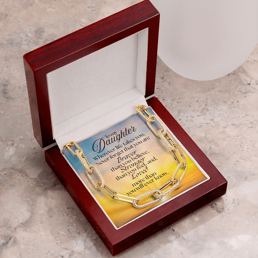 To My Daughter - Heartfelt Keepsake Paperclip Necklace