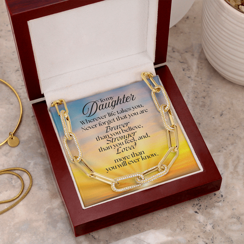 To My Daughter - Heartfelt Keepsake Paperclip Necklace