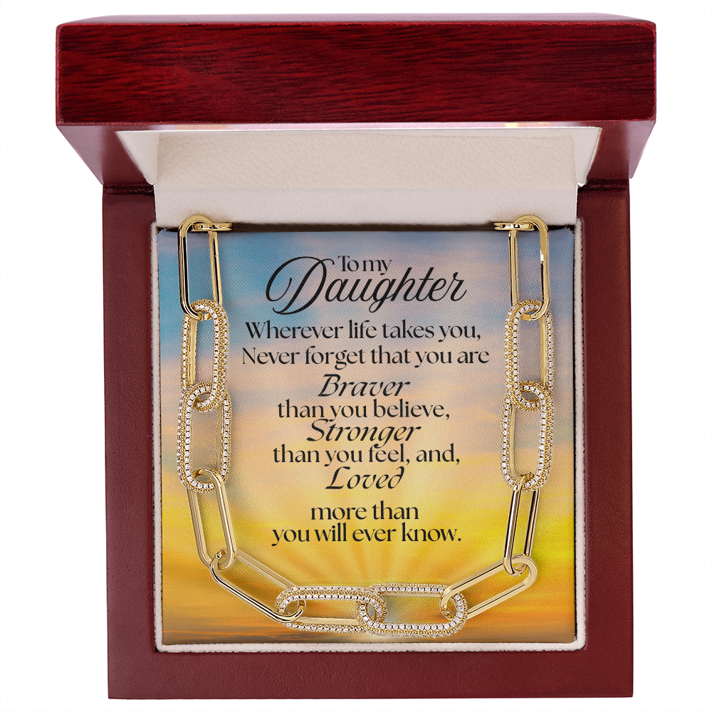 To My Daughter - Heartfelt Keepsake Paperclip Necklace