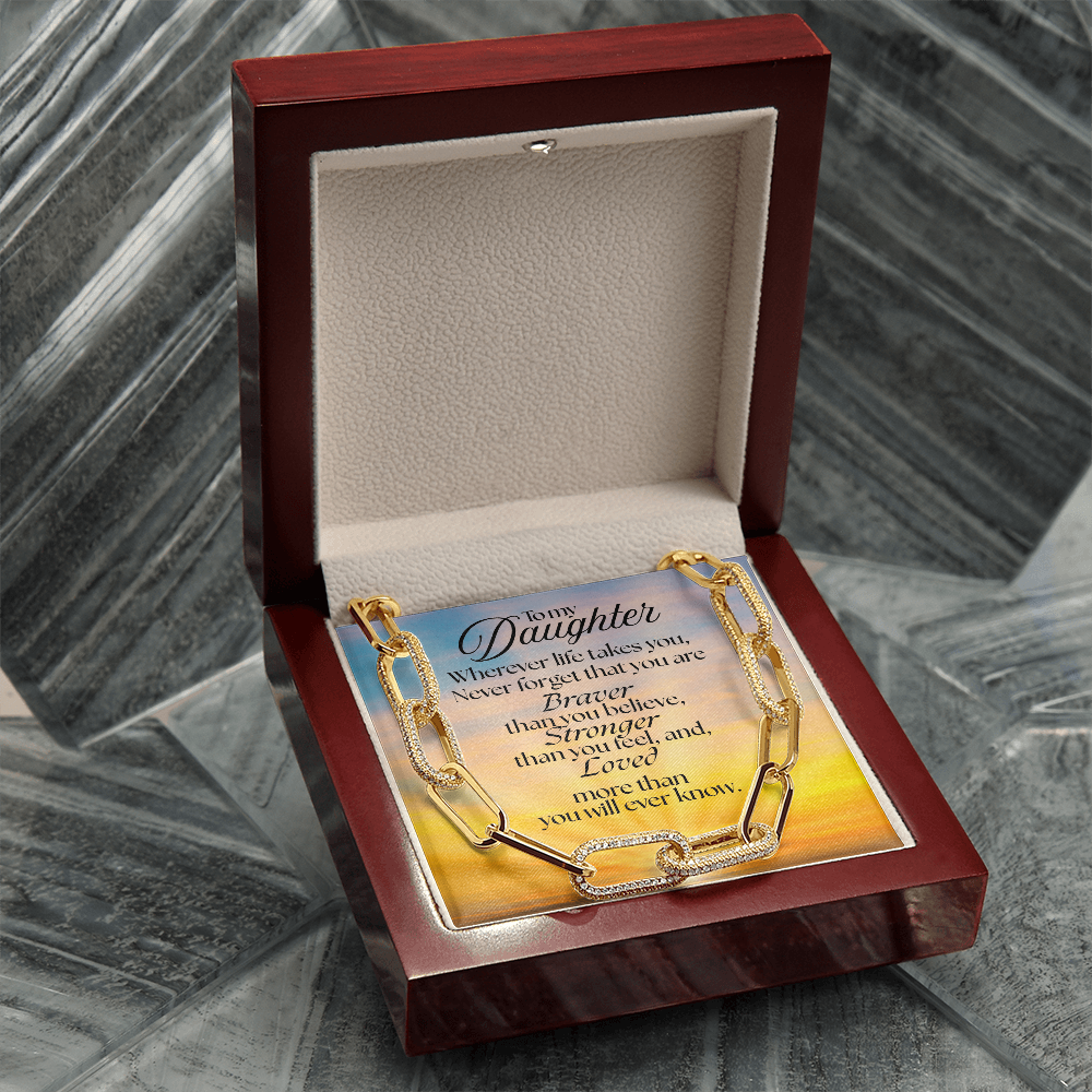 To My Daughter - Heartfelt Keepsake Paperclip Necklace