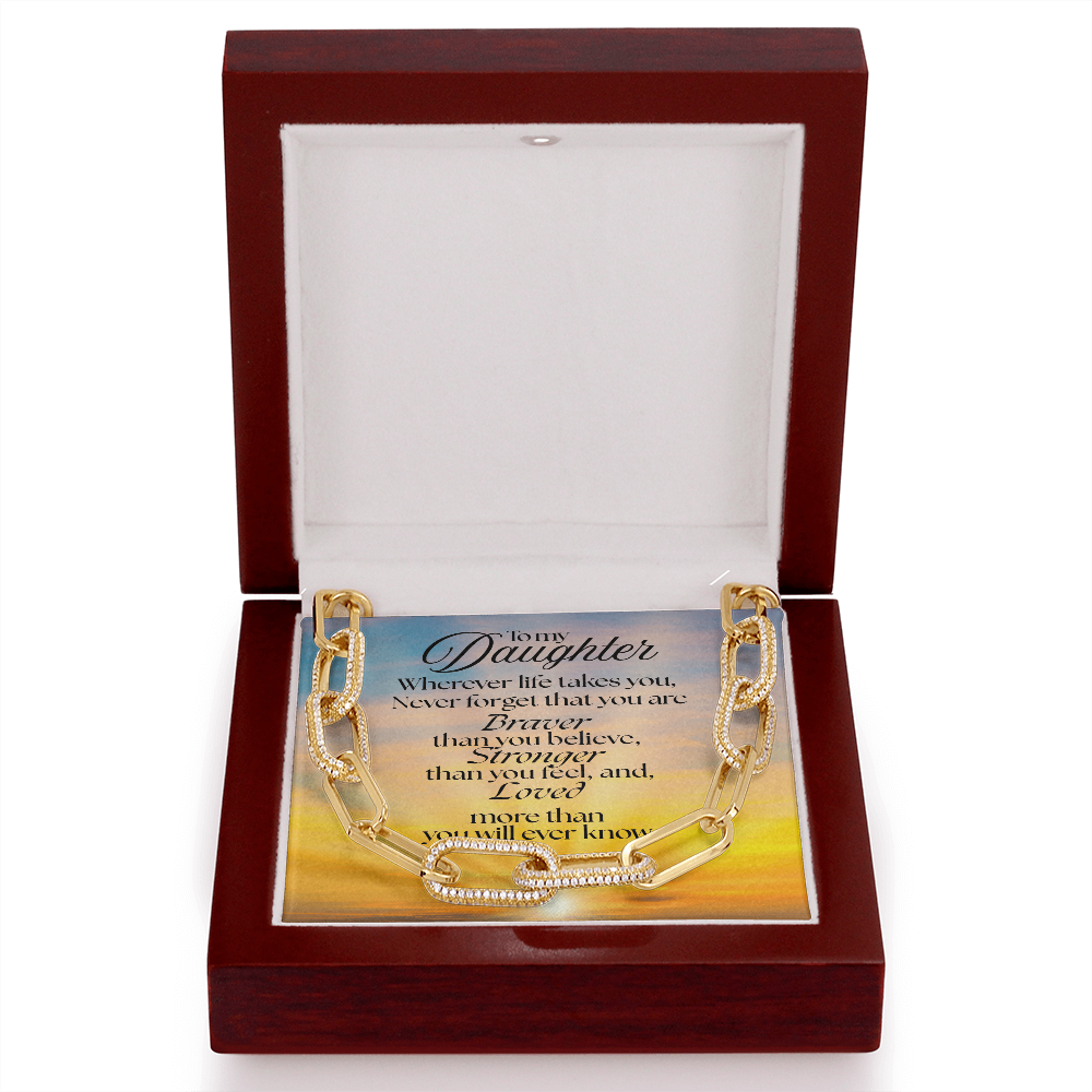 To My Daughter - Heartfelt Keepsake Paperclip Necklace
