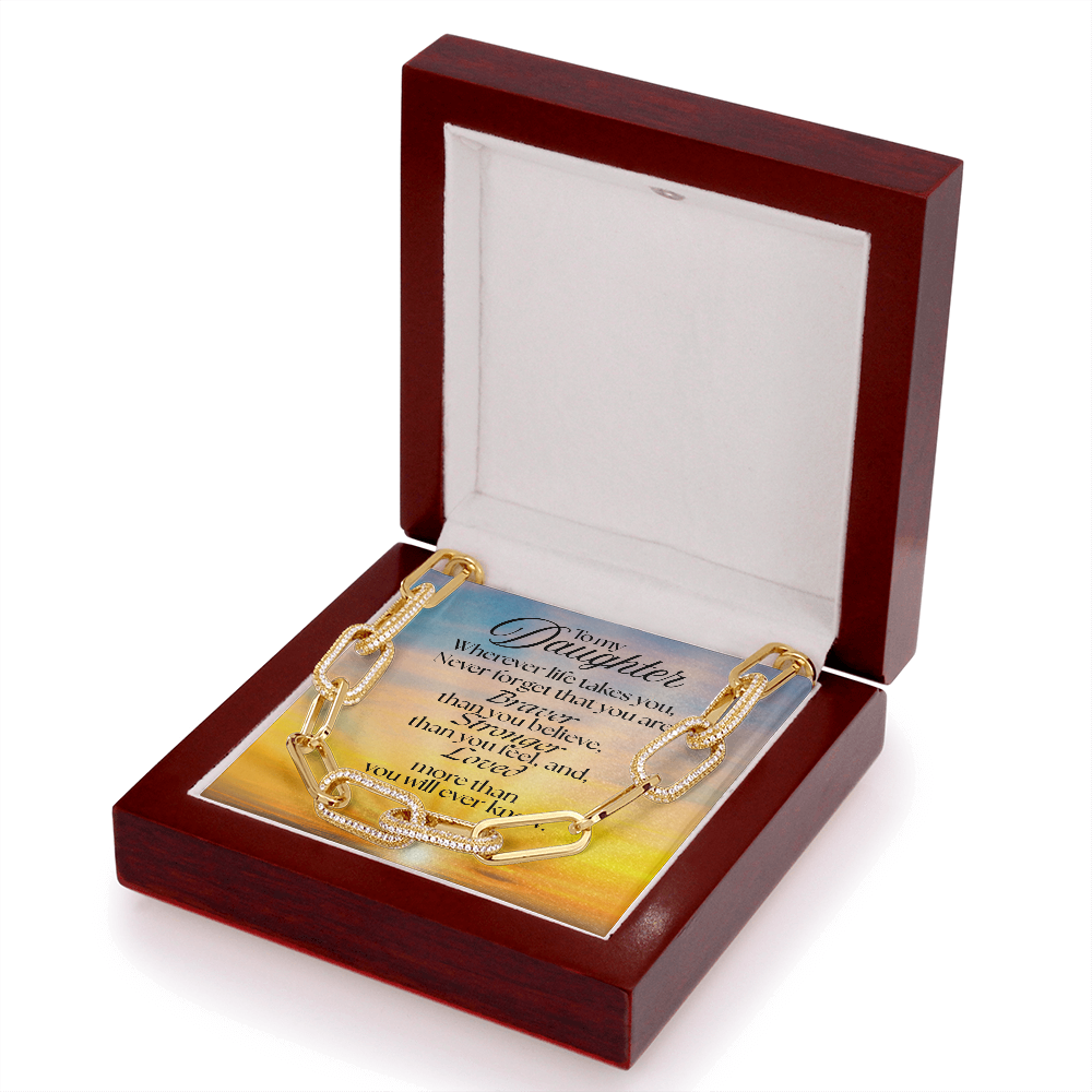 To My Daughter - Heartfelt Keepsake Paperclip Necklace