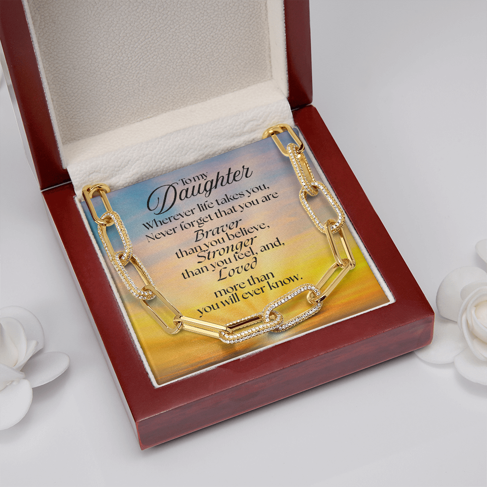 To My Daughter - Heartfelt Keepsake Paperclip Necklace