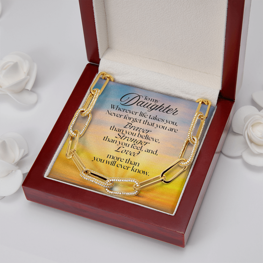 To My Daughter - Heartfelt Keepsake Paperclip Necklace