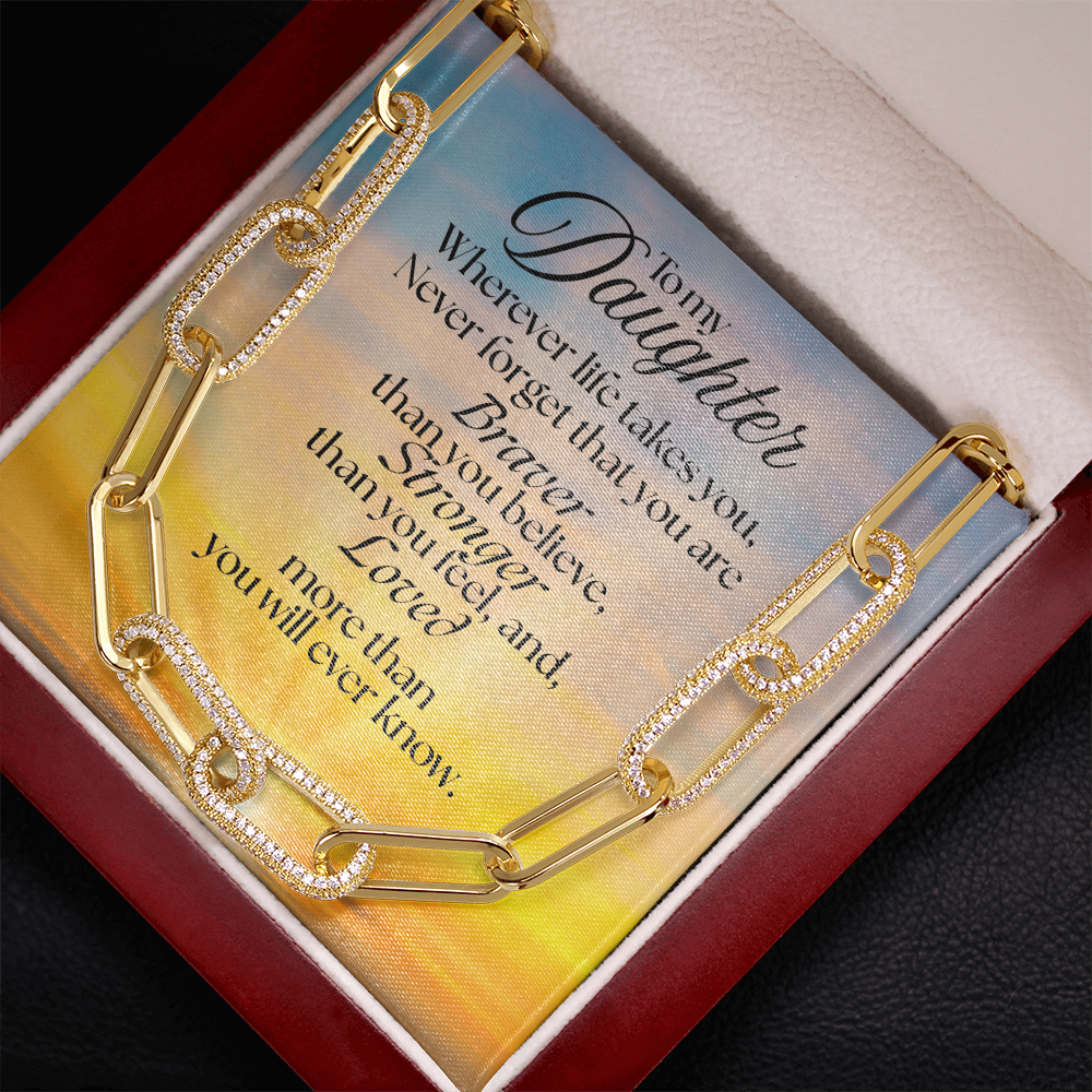 To My Daughter - Heartfelt Keepsake Paperclip Necklace