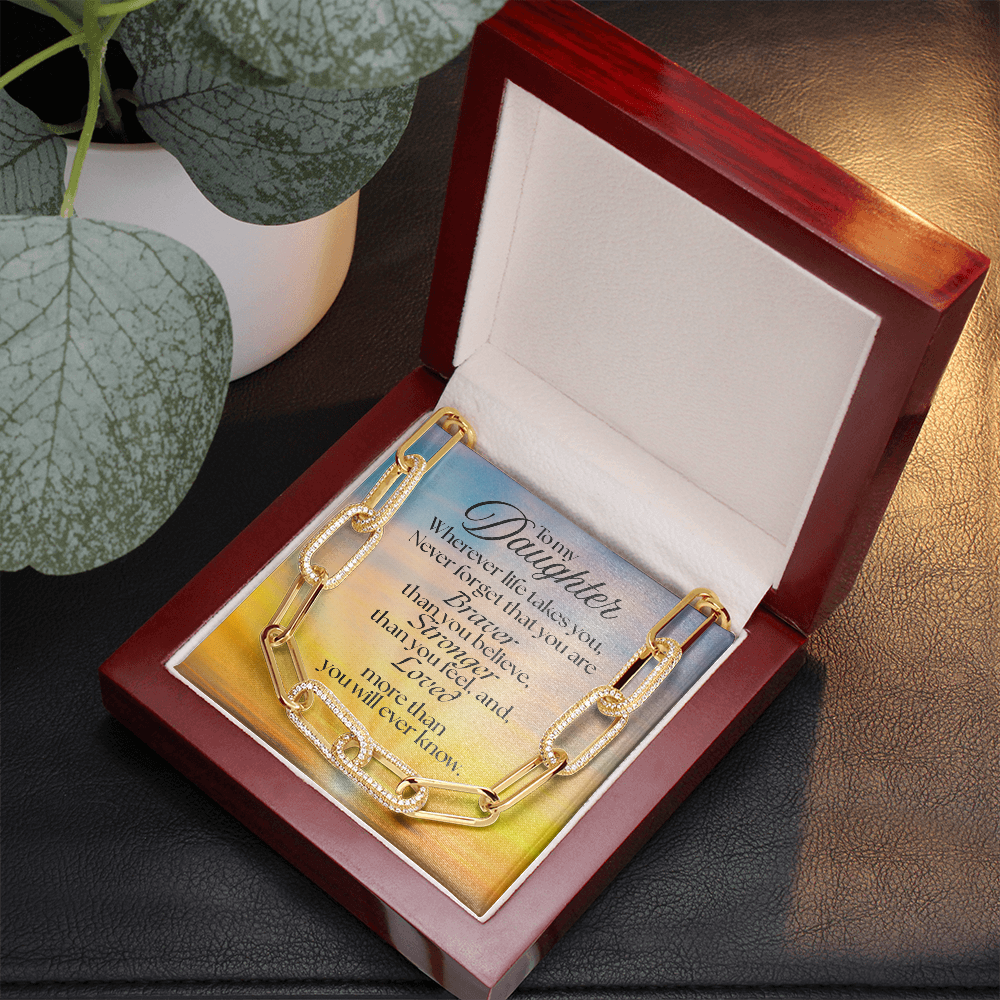 To My Daughter - Heartfelt Keepsake Paperclip Necklace