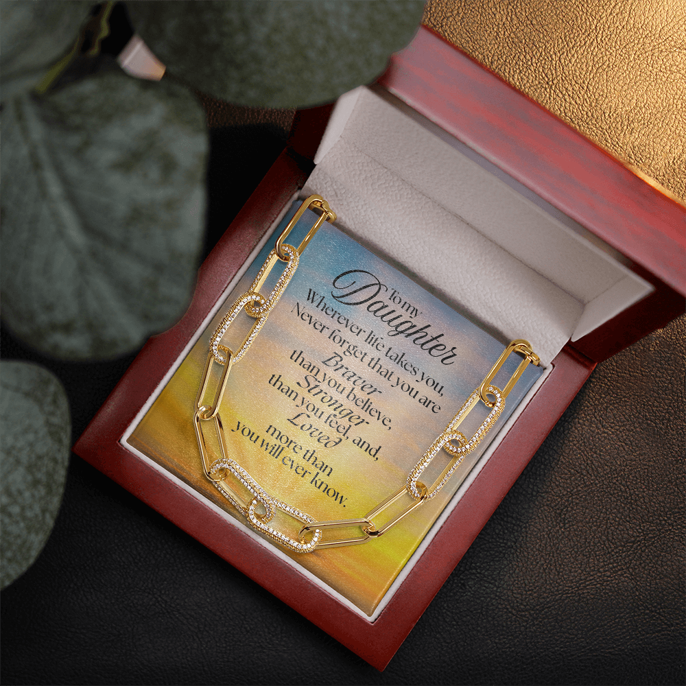 To My Daughter - Heartfelt Keepsake Paperclip Necklace