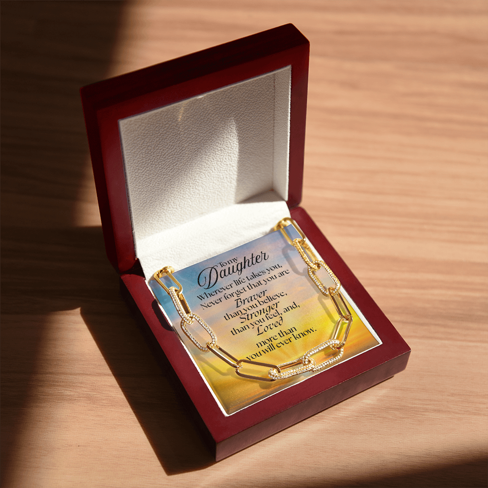 To My Daughter - Heartfelt Keepsake Paperclip Necklace