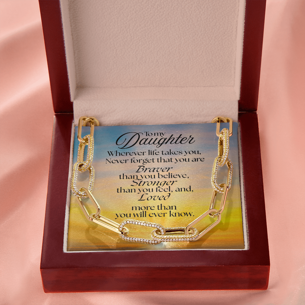 To My Daughter - Heartfelt Keepsake Paperclip Necklace