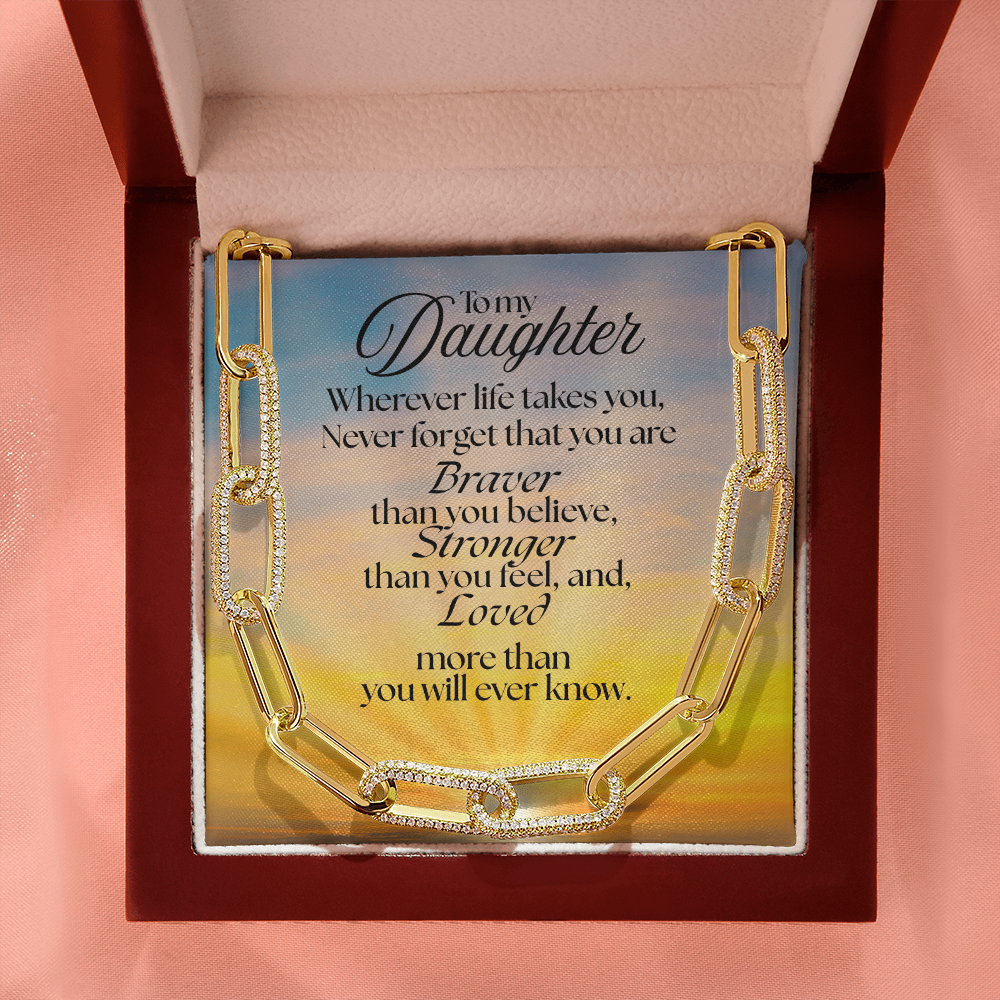 To My Daughter - Heartfelt Keepsake Paperclip Necklace