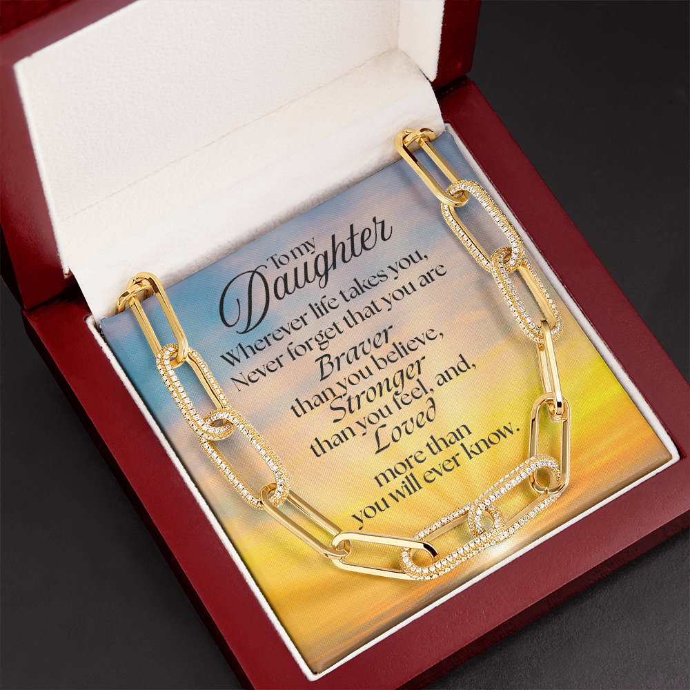 To My Daughter - Heartfelt Keepsake Paperclip Necklace