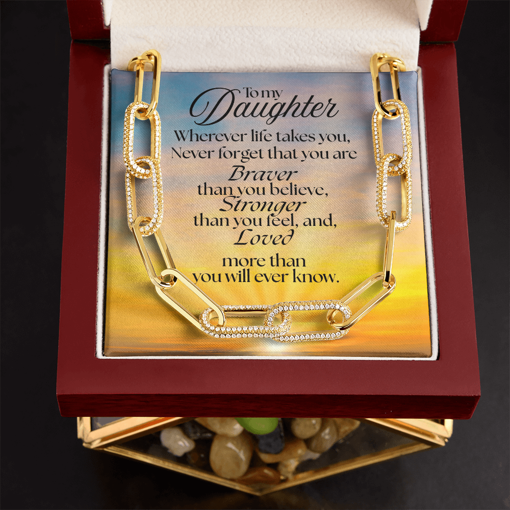 To My Daughter - Heartfelt Keepsake Paperclip Necklace