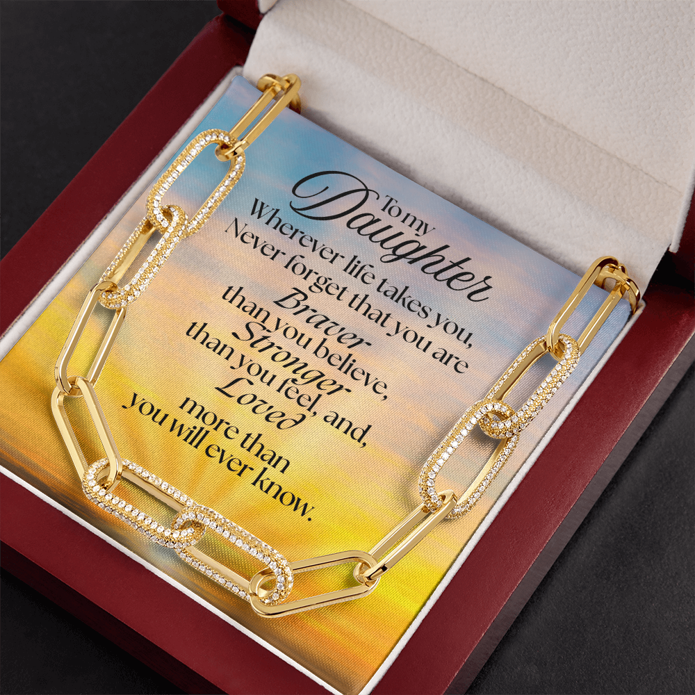 To My Daughter - Heartfelt Keepsake Paperclip Necklace