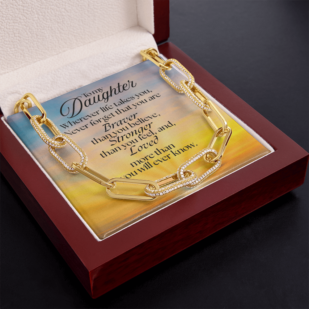 To My Daughter - Heartfelt Keepsake Paperclip Necklace