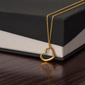 Delicate Heart Necklace - 18k Yellow Gold - 14k White Gold  - For the One You Love